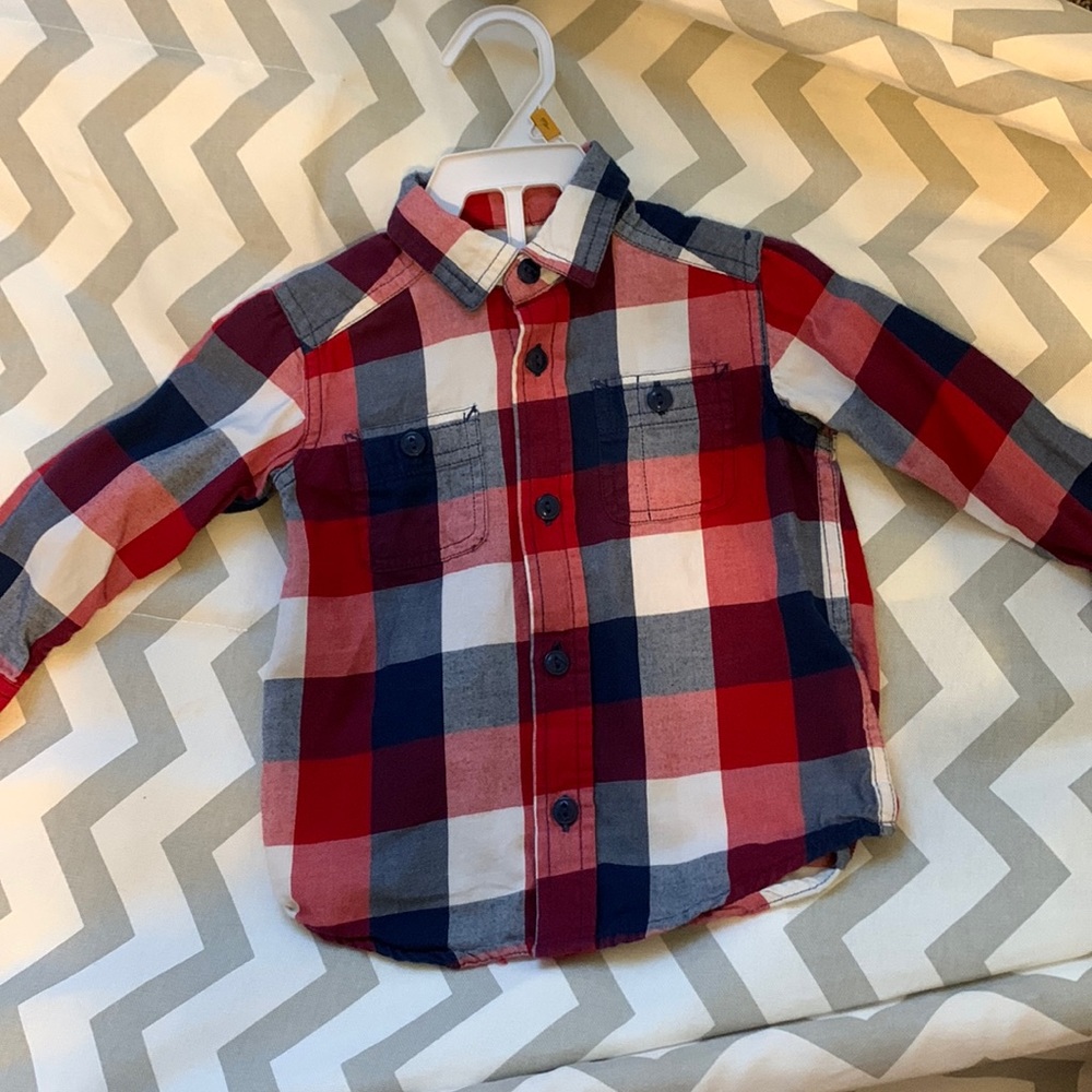 4 long Sleeve shirts  12-18months and 18months